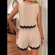thumbnail image 4 of Conjuntos de Vacaciones de 2 Piezas para Mujer, Conjuntos Casuales, Camisetas Sin Mangas y Pantalones Cortos, Conjunto A Juego, Color Albaricoque S, 4 of 6