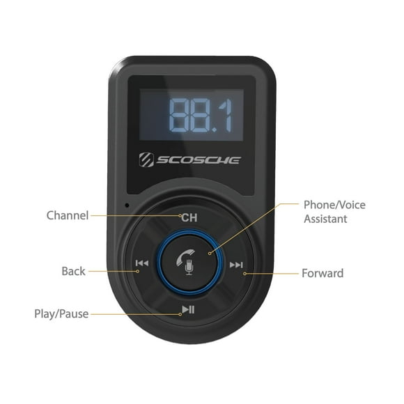 Scosche Handsfree Car Kit with FM Transmitter, SCO BT FM TRANS