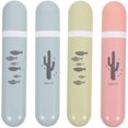 thumbnail image 1 of Travel Toothbrush Cup Toothpaste Container Case Toothbrush Organizer Toothbrush Toothpaste Holder Portable Storage Cup Tooth Mug for Business Trips Travel Home 4Pcs, 1 of 8