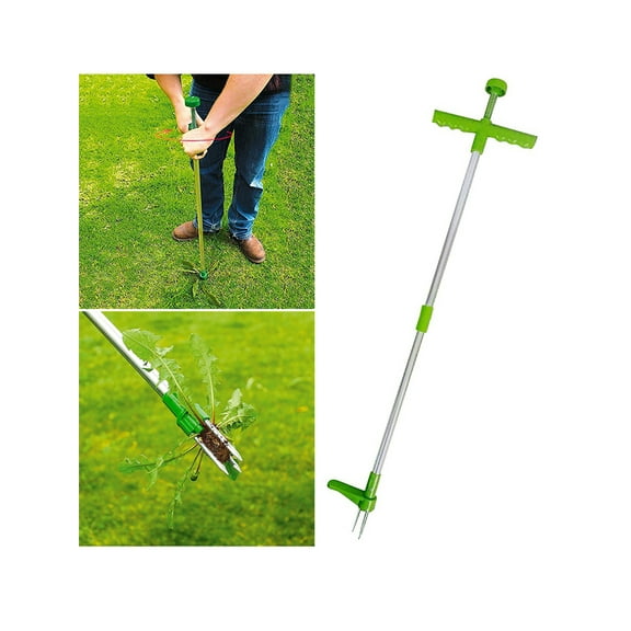 EIMELI Steel Weed Puller Twister Claw Weed Remover Weeding Root Killer Garden Hand Tool Green