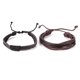thumbnail image 3 of 4 Unids/set Pulseras Cuero Trenzado Hombres Vintage Pulseras Cuerda Multicapa, 3 of 9