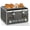 Gray, variant on Toaster 4 Slice, Bagel Stainless Toaster with LCD Timer, 1.4'' Wide Slots, Dual Screen, 1800W,Grey