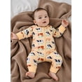 thumbnail image 4 of BemeyourBBs Western Cowboy Outfits Baby Boy Cow Printed Romper Long Sleeve Fall Zipper Jumpsuits Newborn Fall Winter Spring Clothes, 4 of 9