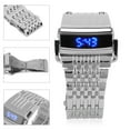 thumbnail image 4 of Electronic Watch, Alloy Watch Quick Release Fashionable Clear Display  For Business For Daily Silver Blue Light, 4 of 8
