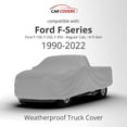 thumbnail image 2 of Weatherproof Outdoor Gray Color Truck Cover Compatible with 1990-2022 Ford F-Series Regular Cab 8' - Outdoor & Indoor - Rain, Snow, Hail, Sun - Theft Cable Lock, Bag & Wind Straps, 2 of 9
