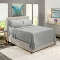 thumbnail image 3 of Nestl Extra Deep Pocket California King Sheets - 6 Piece Soft Microfiber Bed Sheets Set Fits 18"-24" Mattresses, Silver Gray, 3 of 8