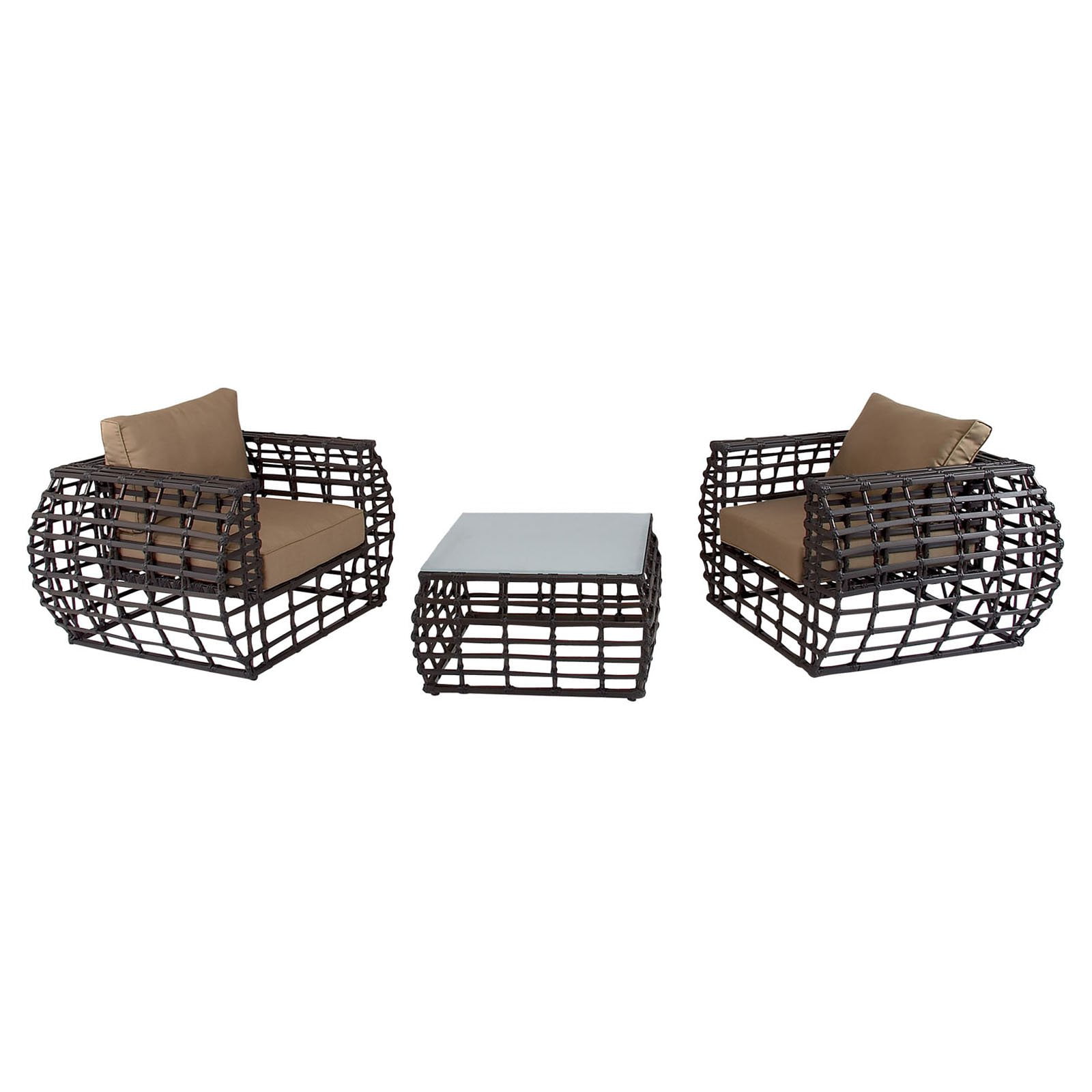 Hanover Outdoor Furniture Soho 3Piece Modern Lounge Set