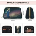 thumbnail image 5 of YFYANG Large Clutch Leather Makeup Bag, Starry Sky Fashion Cool Girl Travel Toiletries Bag, Ladies Cosmetic Storage Bag, 5 of 8