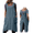 Blue, variant on longantii Women's Pinafore Apron Cross Back Apron with Pockets Cotton Linen Apron Dress Plus Size Brown L