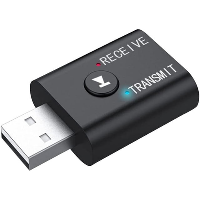 Dos en uno adaptadores Bluetooth inalámbricos USB 5.0 transmisor computadora televisión computadora portátil altavoz receptor de auriculares
