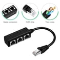 thumbnail image 2 of KAKOWELY RJ45 Ethernet Splitter Cable 1 Male to 3 Female Network Extension Cable Adapter (Random Interface),2.76"X0.79"X0.79", 2 of 5