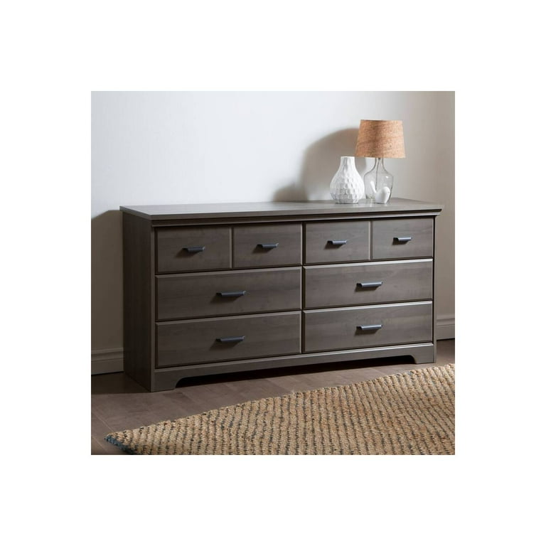 HomeStock Farmhouse Fresh 6-Drawer Double Dresser, Gray Maple with  Jewel-Like Handles, 18.25"D x 52"W x 31.25"H, Suitable For Bedroom, Living  Room - Walmart.com