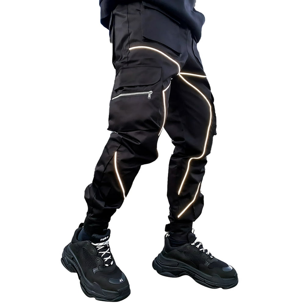 reflective cargo pants mens