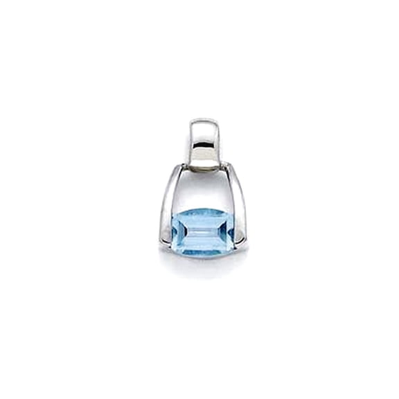 925 Sterling Silver Blue Topaz Pendant Necklace Pendant for Women