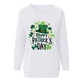 thumbnail image 4 of Goodeals Happy St. Patrick's Day Sweatshirts Women Cute Long Sleeve Crewneck Shirts Casual Loose Clover Shamrock Graphic Tops Irish Gift Pullover(White,XXL), 4 of 5
