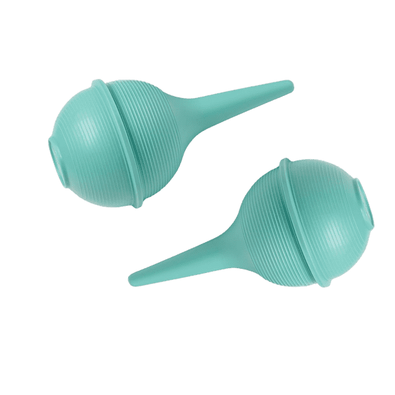 Comfort Axis Baby Nasal Aspirator and Ear Wax Bulb Syringe, Green, 3 Oz, Pack of 2