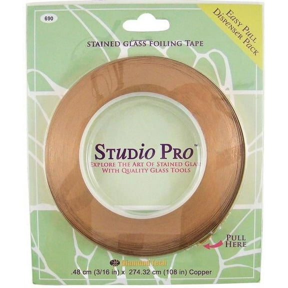 Studio Pro 3/16"1Mil x 36 Yds.Copper Foil Tape for Glass