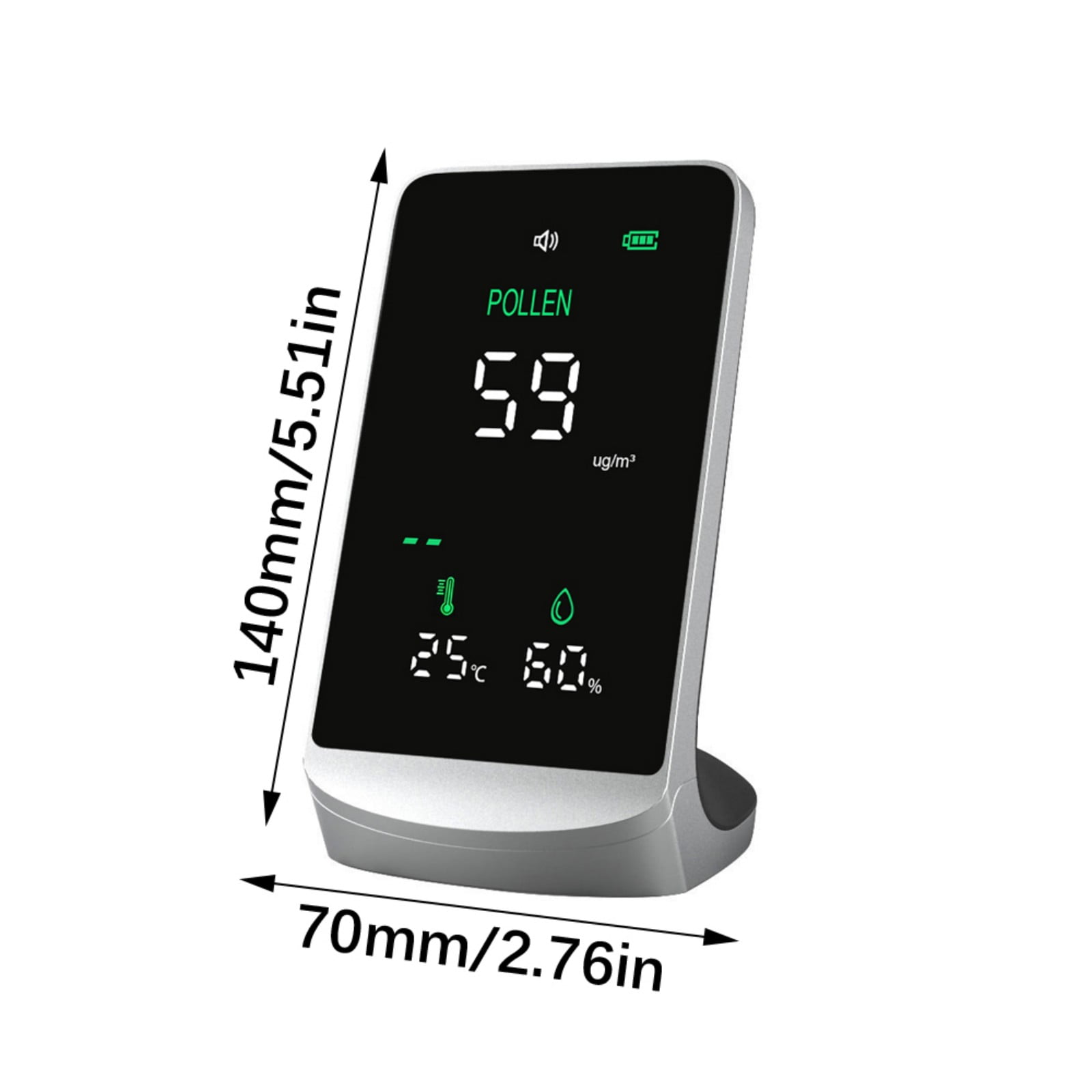 Pollen and Particulate Detectors with Temperature and Humidity Monitoring for Travel and Home Air Quality Management