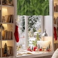 thumbnail image 3 of Green Sandpins Valances for Windows, 54 x 18in, Christmas Pine Leaf Winter Botanical Modern Rod Pocket Kitchen Valance Curtain Light Filtering Window Treatments for Living Room Bedroom, 1 Panel, 3 of 7