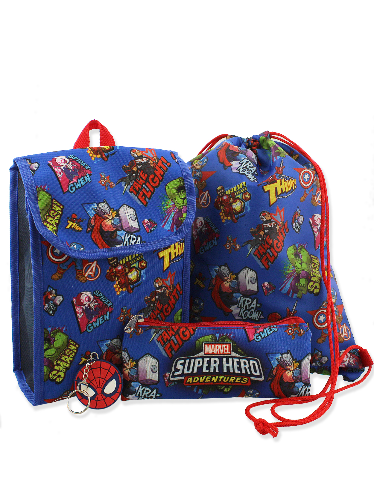 Super Hero Adventures Boys 5 piece Backpack and Snack Bag School Set MUCF5K3YT - image 3 of 7