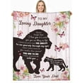 thumbnail image 1 of LHSHID to My Daughter Blanket Daughter Gifts from Dad Daughter Birthday Gifts Ideas Lion Birthday Gifts for Daughter Christmas Graduation Soft Cozy Flannel Throw Blanket 30"x40", 1 of 7