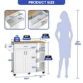 thumbnail image 5 of ModFusion 35" Rolling Kitchen Island Cart – 2 Doors, Drawer, Open Shelves, Spice & Wine Racks, Locking Wheels, 5 of 9