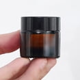 thumbnail image 4 of Contenedor de Mudra de Maquillaje, Jarra Cosmética Vidrio Marrón para Crema, 4 of 7