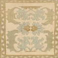 thumbnail image 1 of Ahgly Company Indoor Square Abstract Metallic Gold Abstract Area Rugs, 5' Square, 1 of 6