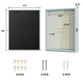 thumbnail image 6 of Shadow Box Frame 11x14  Deep Large Display Case With Beads Door And Glass Window Wood Memory Gift For Pictures Medals Memorabilia Collections Blue, 6 of 7