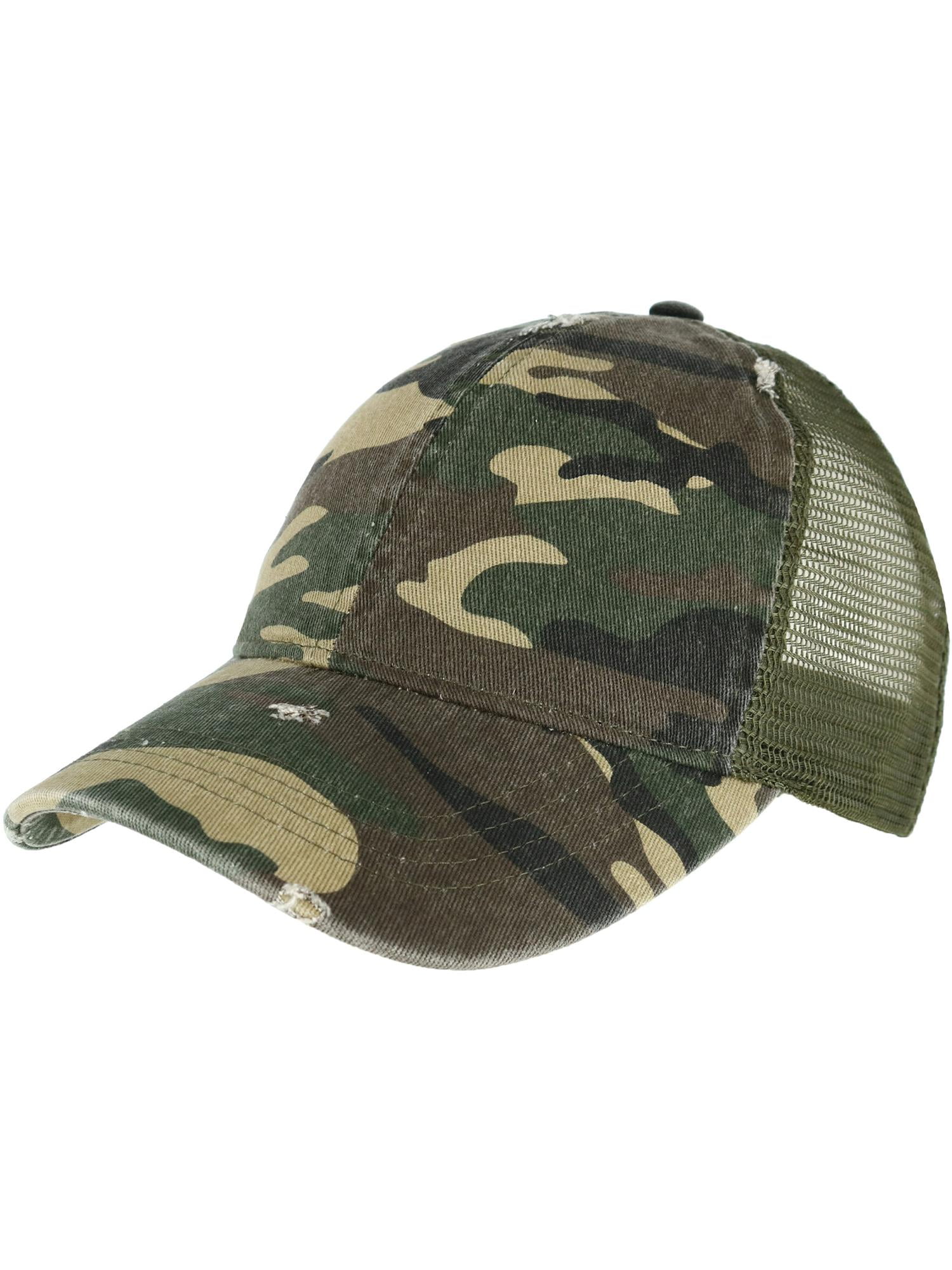 Women Men Sun Protection Hats Camouflage Pattern Outdoor Baseball Caps Soft Sunshade Hat