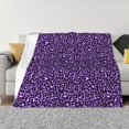 thumbnail image 1 of Fotbe Purple Leopard Manta de Franela con Estampado, Manta Ultrasuave para Cama, Sofá, Auto, Hipoalergénica y Antibolitas-40"x30", 1 of 6