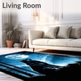 thumbnail image 2 of ODIKA 4'x6' Machine Washable Non-Slip Area Rug, Howling with Matching Pillowcase for High Traffic Rug, Blue, 108636, 2 of 7