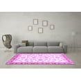 thumbnail image 3 of Ahgly Company Indoor Square Oriental Purple Traditional Area Rugs, 4' Square, 3 of 4