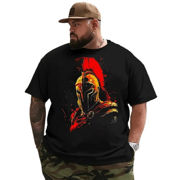 Men T Shirt for Big & Tall Man Graphic Short Sleeve Plus Size Oversized Tee Tshirts LT T0 5DLS 006