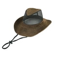thumbnail image 2 of Dmlomu Mesh Cowboy Hat for Men, Breathable Mesh Wide Brim Sun Hat with Chin Strap, Summer Hat for Bike Riding Fishing Hiking Gardening Men Women, 2 of 7