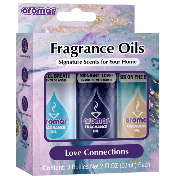 AROMAR Premium Fragrance Oil, Pack of 3 Midnight Lover 2oz. Bottles. Long  Lasting Aromatic Scent, Fresh and Revitalizing Aromatherapy for Living  Room