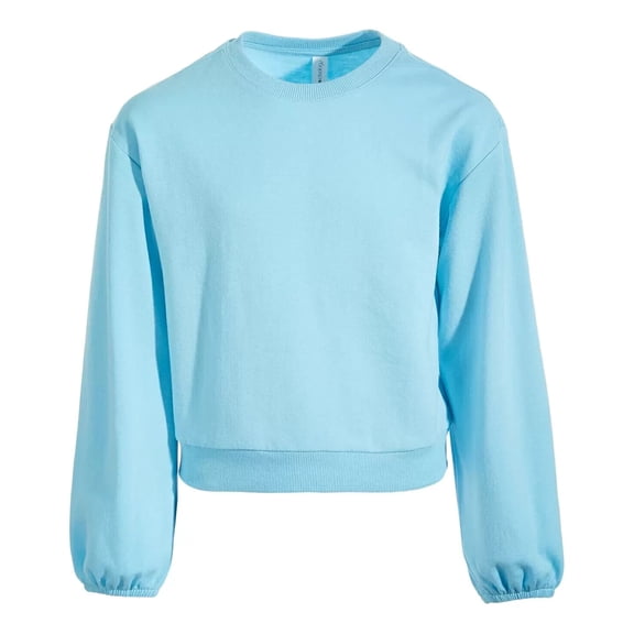 Ideology Big Girls Pink Fleece Sweatshirt, Sky Blue Size L(14) MSRP $40