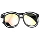 thumbnail image 1 of EeaseMX 1 par de elegantes gafas de sol para niños, modernas y coloridas, con espejo (montura negra y rosa)., 1 of 7