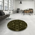 thumbnail image 4 of Ahgly Company Machine Washable Indoor Square Transitional Night Black Area Rugs, 8' Square, 4 of 7