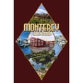 thumbnail image 2 of Decorative Tea Towel, Apron Monterey, California, Montage,, Unisex, Adjustable, Organic Cotton, 2 of 3
