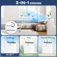 thumbnail image 5 of Portable Air Conditioner, 14000 BTU Inverter Dual Hose AC Unit with Dehumidifier, Fan, Sleep Mode, Cools Rooms up to 700 Sq.Ft., 24H Timer, Remote Control, Window Kit, White, 5 of 10
