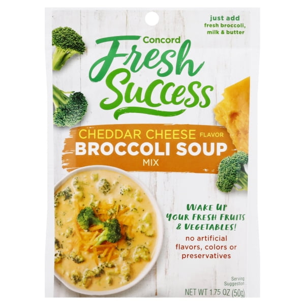 Concord Foods, Broccoli Soup with Cheddar Cheese Mix, 1.75oz Packet