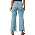 thumbnail image 5 of qucoqpe Women’s Ripped Jeans High Waisted Distressed Wide Leg Denim Trousers with Pocket, 5 of 6