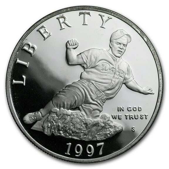 1997-S Jackie Robinson $1 Silver Commem Proof (Capsule only)