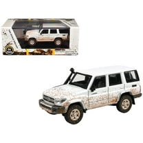 2014 Toyota Land Cruiser 76 White (Dirty Off Road Effect) 1/64 Diecast Model Car by Paragon