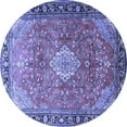 thumbnail image 1 of Ahgly Company Machine Washable Indoor Round Persian Blue Traditional Area Rugs, 8' Round, 1 of 4