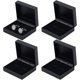 thumbnail image 1 of Caja de regalo rectangular negra para gemelos pequeños de piel sintética (4 unidades). Elegante caja de regalo rectangular negra para guardar y exhibir joyas para hombre., 1 of 5