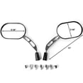 thumbnail image 4 of Krator Custom Rear View Mirrors Chrome Pair w/Adapters Compatible with Suzuki Boulevard C109R C50 C90, 4 of 4