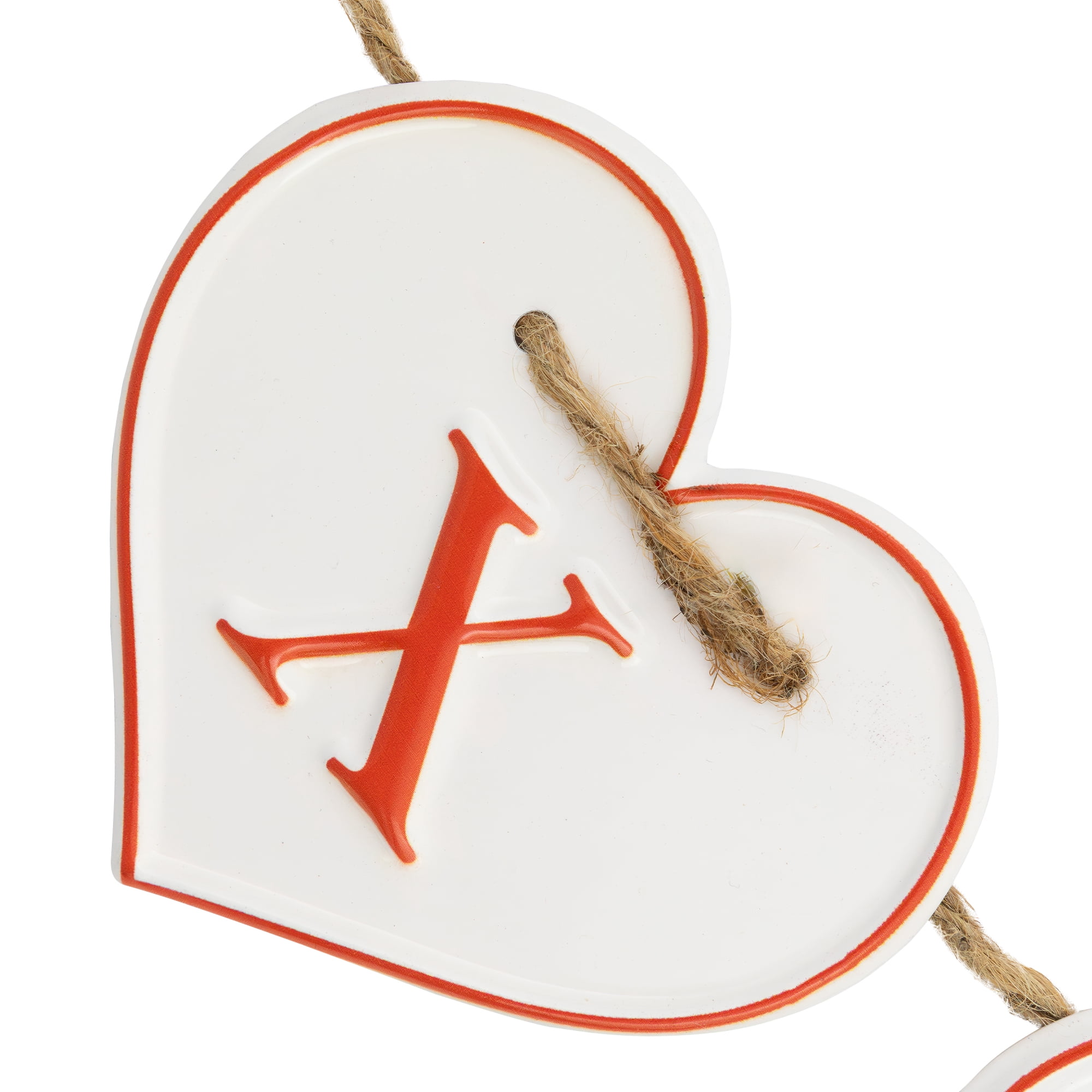 Northlight Hearts "XOXO" Valentine's Day Metal Banner - 32" - White and Red