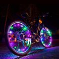 thumbnail image 2 of Luces LED para llanta de bicicleta, 20 luces LED con encendido y apagado automático, 2 m Colores automáticos, 2 of 9